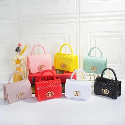 China Fashion Kid's Jelly Shoulder PVC Bags Small Waterproof Baby Bag for Women Ladies Cute Bags for Girls Mini Handbag for sale