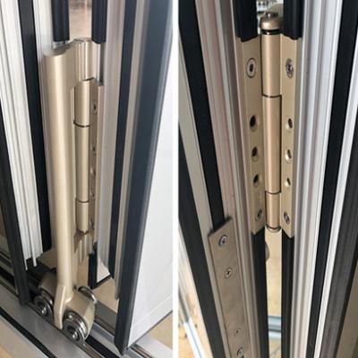 China Folding Screen Deda Aluminum Alloy Profile Folding Sliding Window Color Customizable Sound Insulation Folding Window for sale