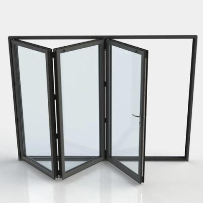 China Screen Folding New Listing Folding Sliding Window System Aluminum Alloy Glass Bifold Windows for sale