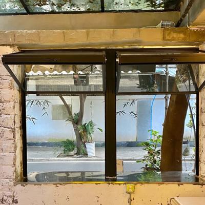 China Deda Modern Style Large Color Aluminum Folding Window Sash Customizable Manual Vertical Folding Window for sale