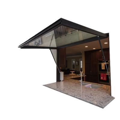 China Folding Aluminum Glass Screen Villa Garden Manual Out Of Flip Window for sale