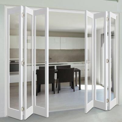 China Automatic folding windows and screen Deda sliding glass door doors folding patio bifold glass sliding bi folding door for sale