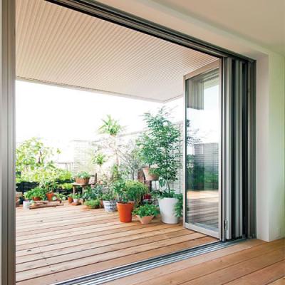 China Automatic Folding Folding Windows And Screen Deda Sliding Glass Door Doors Folding Glass Bifold Patio Sliding Bi Folding Patio Door for sale