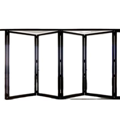 China Folding Screen Deda Customized Patio Aluminum Door Waterproof Exterior Folding Glass Bifold Sliding Bi Folding Door for sale