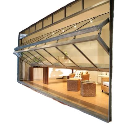 China Deda modern high quality vertical garage remote control open electric aluminum folding door for sale