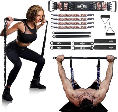 China Multifunctional Bench Press Band INNSTAR Exercise Resistance Bands Set With Pilates Bar for sale