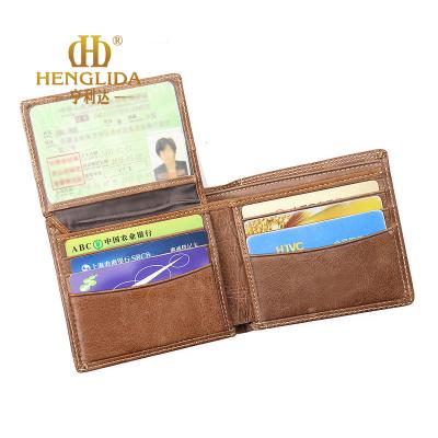 China RFID the most popular high quality travel promotion leather men's wallet in 2021 for sale