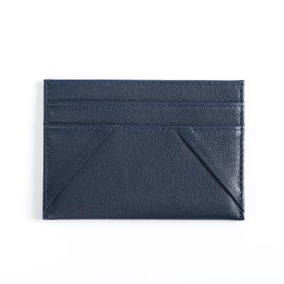 China Minimalist Slim Front Pocket Wallet Fashion RFID Blocking Leather Card Holder for sale