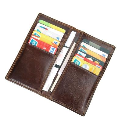 China 2021 Hot Sale RFID Card Holder Multi Function Men Brand Leather Long Wallet for sale