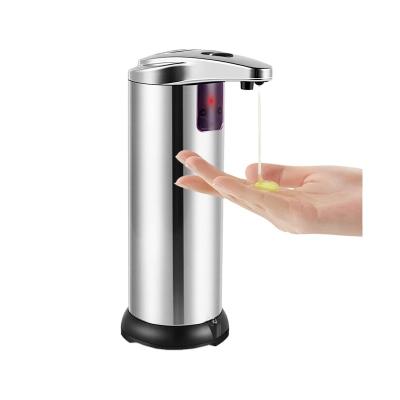 China Tabletop 280ml Foam Soap Dispenser Stainless Steel Battery Portable Hand Touchless Desktop Sanitizer Dispenser Automatic Sensor Machine for sale