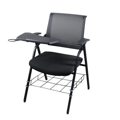 China Simple Fast Delivery Negotiable Cloth Training Chair Foldable With Writing Table for sale