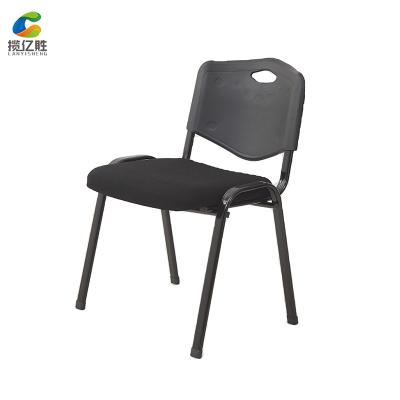 China Mid Price Stackable Cheap Plastic Back Metal Frame Ergonomic Visitor Reception Desk Chair for sale