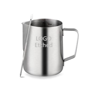 China Sustainable 20oz/600ml Stainless Steel Milk Pitcher For Coffee Espresso Cappuccino Latte Art for sale