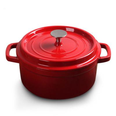 China For Cooking 24 Cm Enameled Cast Iron Dutch Oven Pot With Lid for sale