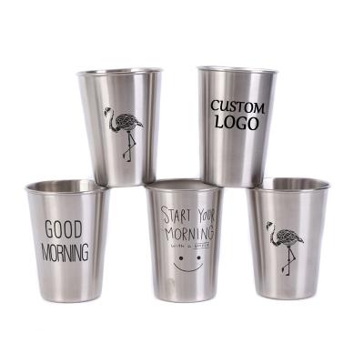 China Sustainable Custom Logo Printing SS304 Stainless Steel Tumbler Beer Mug for sale