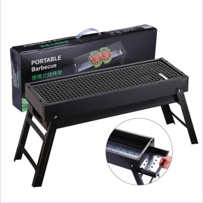 China Bbq Grill Portable Camping Facility Charcoal Grill Assembled Folding Camping Bbq Barbecue Outdoor Te koop