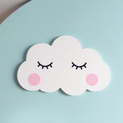 Cina INS hot Nordic style rabbit cloud wall hanging decor children's room wall stick home decoration with wood plastic technology in vendita