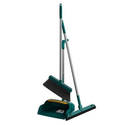 中国 Kitchen Upright Household Cleaning Tools Stand Up Long Handle Dustpan Cleans Broom Combo Set 販売のため