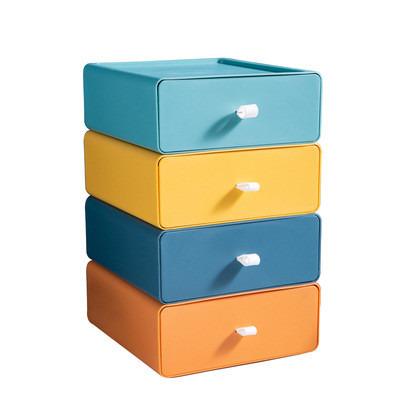 China Multi-layer Dormitory Organizing Storage Color PP Plastic Small Drawer Box en venta