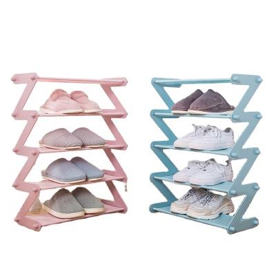 China Wholesale simple assembly shoe rack Z-type fabric dustproof assembly shoe rack Household storage shoe organizer en venta