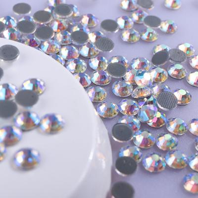 China Bulk Custom Flatback Crystal Hotfix Rhinestones Glass Rhinestones Flatback Sticker for Blingbling Transfers Clothes Shoes for sale