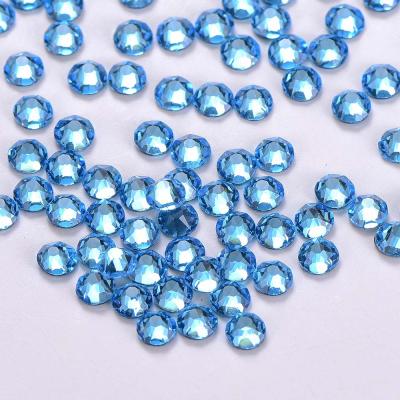 China Best 8 Small Facets AB Cut 8 Eco-Friendly Quality 16 Big Flat Back Crystal Rhinestone Hot Fix Glue On Nail Art Decoration for sale