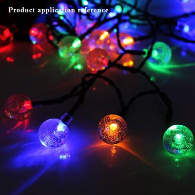 China Fashion Multi Garden Wedding Decoration 3D Fireworks Crystal Magic Ball Bubble Battery Solar Powered Led String Lights for sale