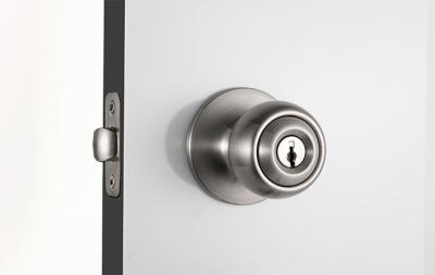 China Außentür Zylinder Türknöpfe Sperre Satin Nickel Knopf Hebel zu verkaufen