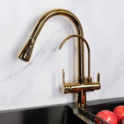 Chine Faucet de cuisine intelligent monté sur le pont à trois voies 30 - 80 PSI à vendre