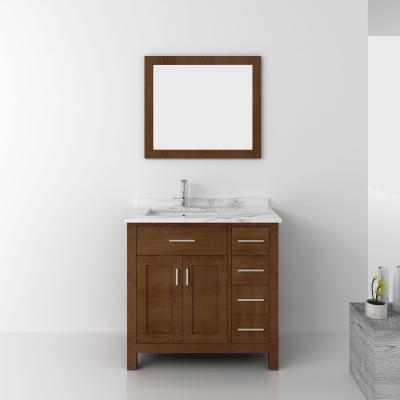 Chine Accueil Meubles Vanité MDF Hôtel Salle de bain Cabinet miroir avec bassin à vendre