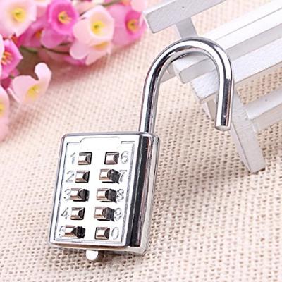 Cina Mini Push Button Code Resettabile Combinazione Padlock 10 Pin Sports Locker in vendita