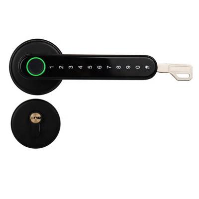 Китай TT Lock APP Fingerprint Lock Bluetooth Smart Lock Digital Electronic Lock Keyless Door Lock Handle Цинковая черная ручка продается