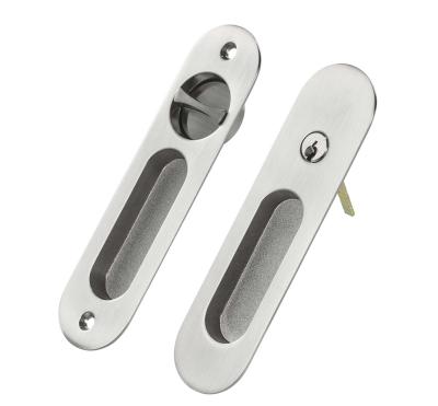 China 11mm Groove Deepth Sliding Door Lock Zinc Alloy Material Sliver Color for sale