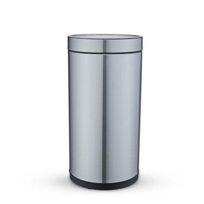 China Sustainable Round Stainless Steel Metal Trash Can Hotel Trash Can 301 Pedal Waste Bin OEM ODM Manufacturing for sale