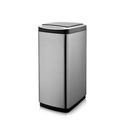 China Small Size Stainless Steel 30L/50L Viable Motion Sensor Trash Can Smart Waste Bin For Kitchen, Bathroom, Living Room for sale