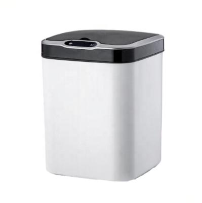 China Nordic Style 15L Viable Plastic Motion Sensor Trash Can Small Size Smart Waste Bin For Kitchen, Bathroom, Living Room for sale