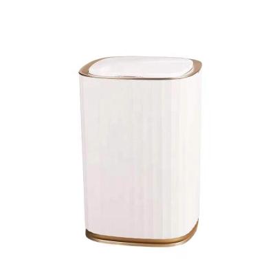 China Nordic Style 15L Viable Plastic Motion Sensor Trash Can Small Size Smart Waste Bin For Kitchen, Bathroom, Living Room for sale