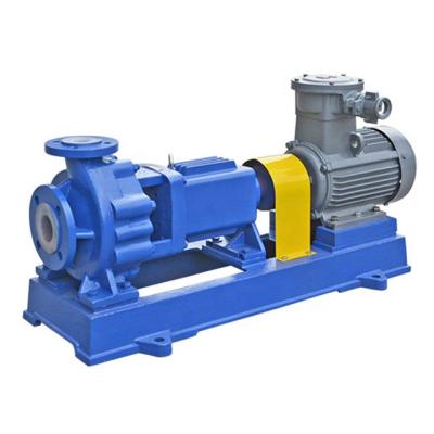 China Industrial PVDF corrosion resistant IHF lined centrifugal pump for acid, alkali, chemicals, etc. for sale