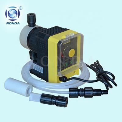 China Pharmaceutical Industry JLM0804 8L/H 4bar PVDF Material 220V 50hz 1ph Swimming Pool Water Treatment Pump Solenoid Diaphragm Dosing Pump for sale