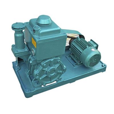 China Other industrial 2X 110~440V double-stage belt pulley electric rotary vane vacuum pump for sale