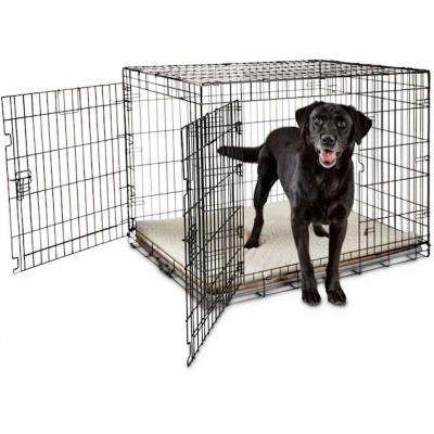 China Breathable Popular Knock Down Custom Low Price Stackable Stainless Steel Metal High Folded Heavy Duty Puppy Cage for sale