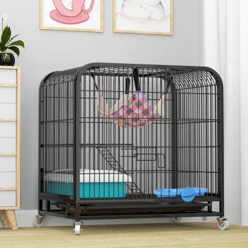 China Breathable Three Layers of Folding Portable Passionate Partially Enclosed Villa Cat Cage Pet Air Box for sale