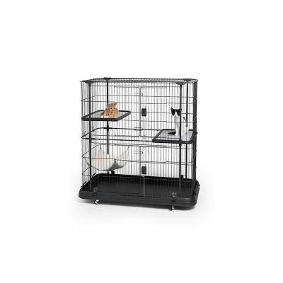 China Outdoor Cat Cage Cage Portable Folding Folding Breeding Breathable China Pet 3 Layers Cage for sale