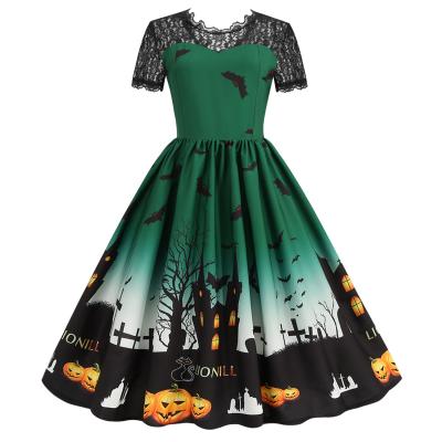 China OEM Halloween Anti-Static Party Costume Plus Size Women Lace Up Slim Disfraces Skirt Girls for sale