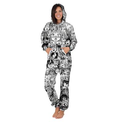 China Hot Selling QUICK DRY OEM 3d Printed Long Sleeve Casual Overalls Unisex Sweatpants Overalls for sale