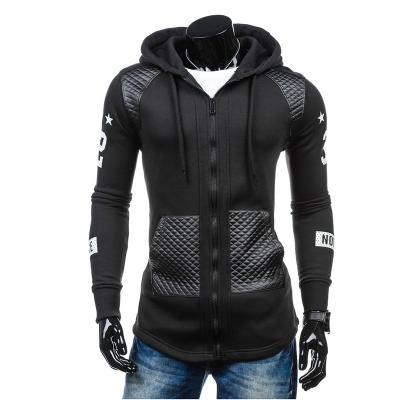 China New Anti-wrinkle cardigan hooded casual hoodie ribbon quilted sweatshirts plus size men's hoodies for sale