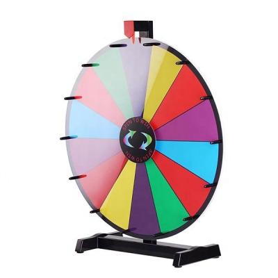 China Promotion & Tabletop Fortune Fair Spinning Wheel With Stand For Professional Games for sale