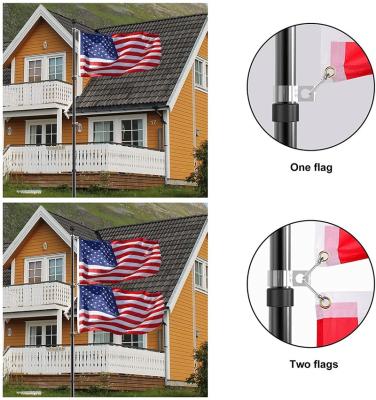 China Health Care Institutes Black Telescopic Flag Pole Kits House AU Exterior Commercial Stand UK National Flags for sale