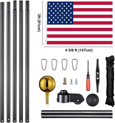 China Health Care Institutes Polish Black Flag Kits Stand Up Outdoor National American Flexible Residential Commercial for sale