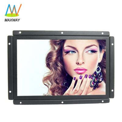 China High Brightness Metal 10 10.1 Open Frame Enclosed TFT LCD Monitor Display 12 Inch TV for sale